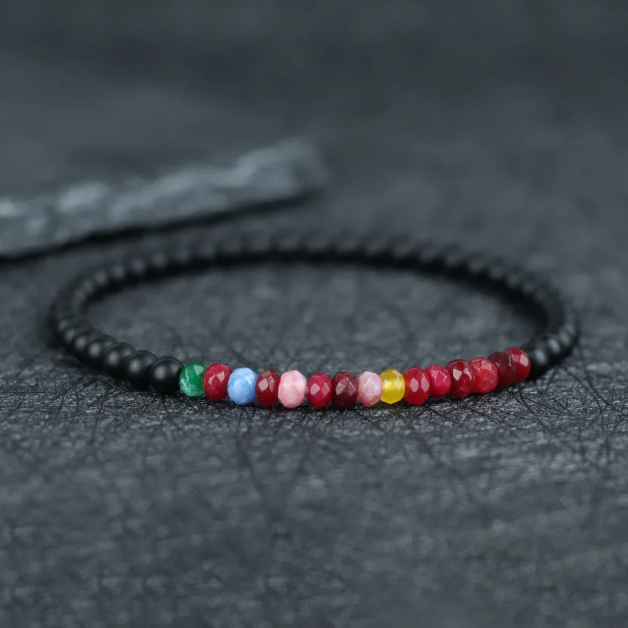 Black Onyx Stone Unisex Yoga Meditation Bracelet