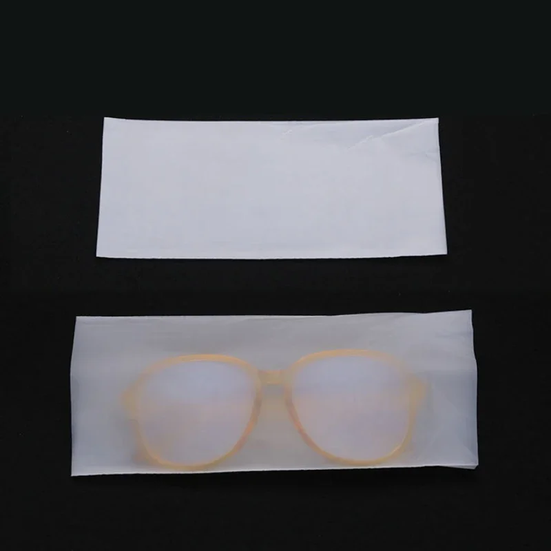 200pcs Disposable Glasses Packaging Bag Sunglasses Storage Bags Frosted Translucent Inner Bag Plastic Dust Bag Sealing Pockets 5
