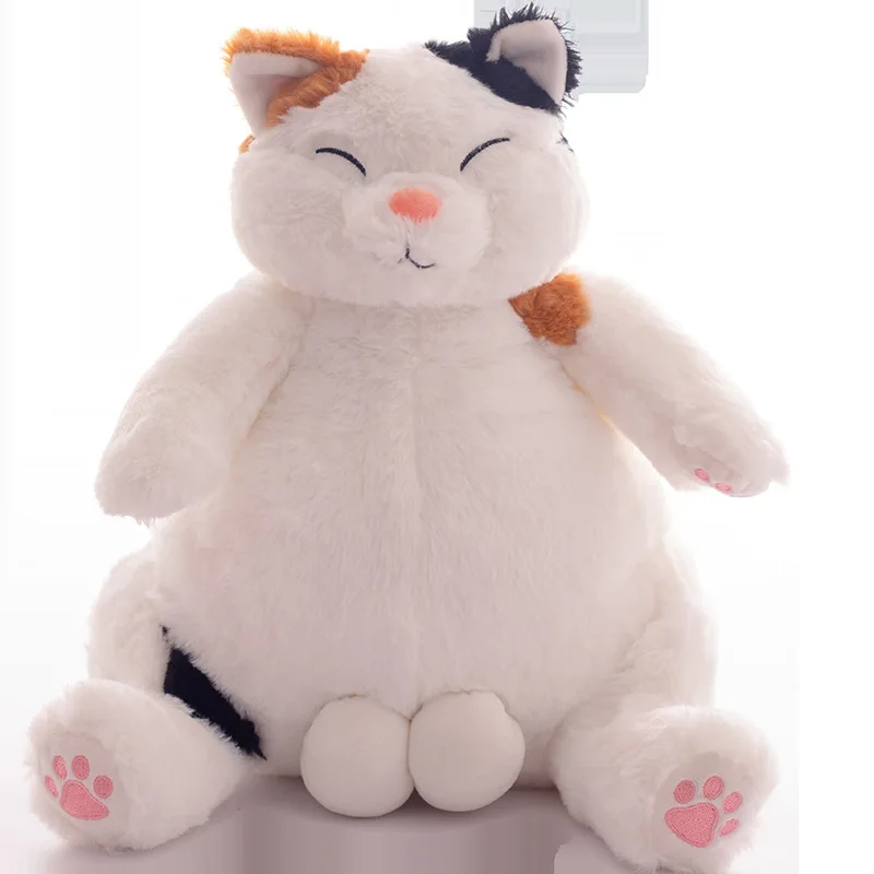 35/45cm Japanese Kawaii Plush Fat Cat Egg Toys Stuffed Cute Lazy Cat