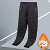 New Men Plush Thick Fleece Sweatpant Winter Outdoor Lambswool Thermal Trousers Casual Pants Waterproof Windproof Warm Streetwear 3