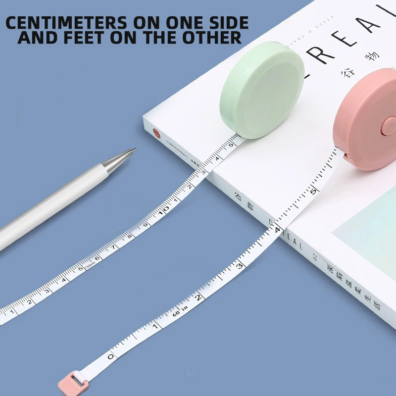 귀여운 소형 줄자, 휴대용 소프트 줄자, 신장 측정, 신체 측정, 원형 눈금자