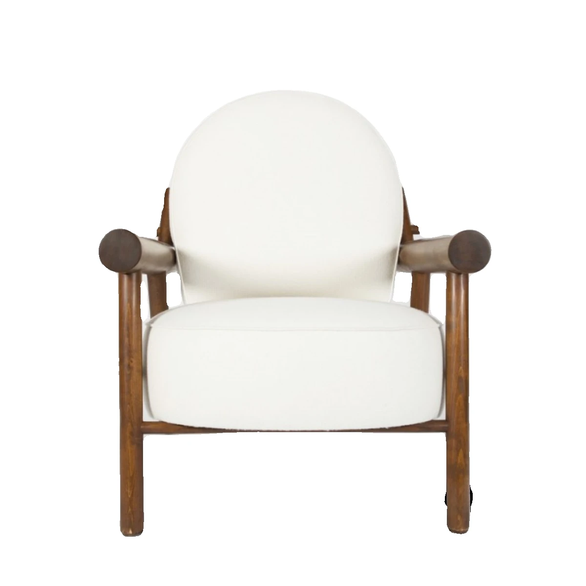 

New Chinese Retro Solid Wood Single Sofa Log Armchair
