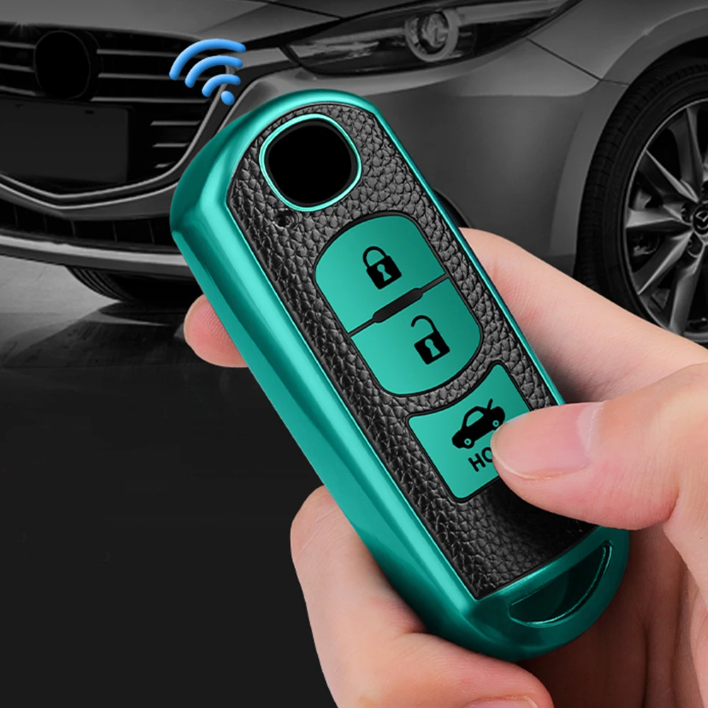 TPU 자동차 키 케이스 커버 마즈다 2 3 6 Atenza Axela Demio CX-3 CX-5 CX5 CX7 CX-9 2015 - 2019 키 쉘 가방 홀더 액세서리