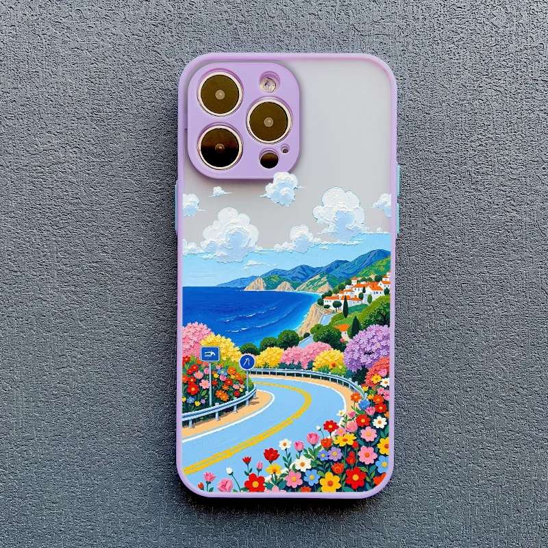 Strand- und Küstenlandschaft Reise-Handyhülle für iPhone 11 12 13 Mini Pro Max 17 16 15 14 Pro Max Plus X XR XS Schutzhülle – Detail 3