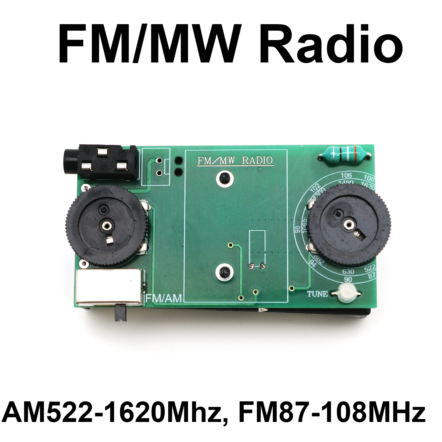 2CH Digital FM Medium Wave Headphone Radio Receiver MW AM FM Frequency ...