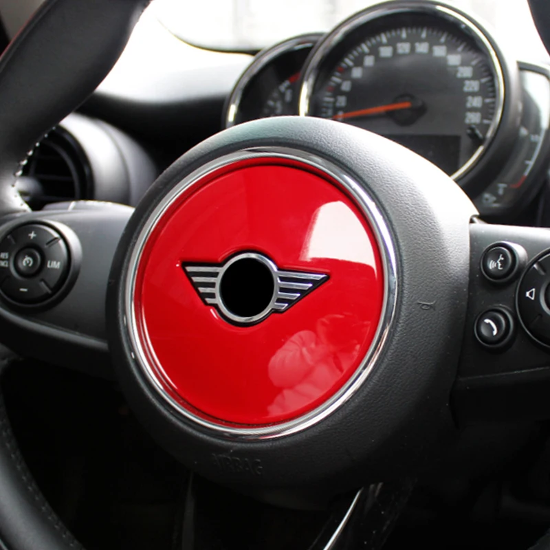 자동차 핸들 장식 커버 센터 수정 스티커, BMW 미니 쿠퍼 JCW F54 F55 F56 F57 F60 인테리어 액세서리