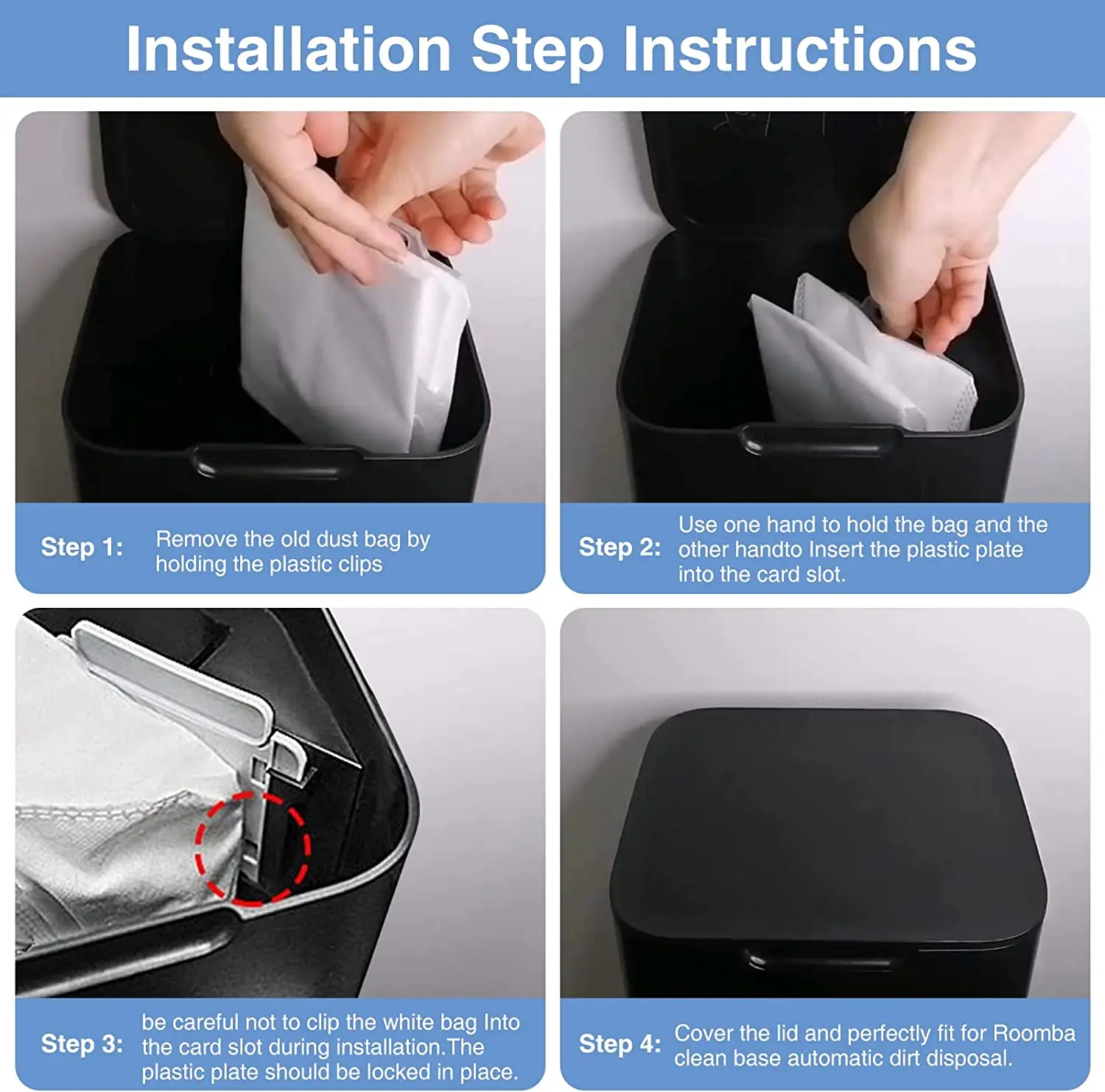 Dust Bags for iRobot Roomba j7 i7 i3 i4 i6 E5 E6 E7 S9 S9Plus i