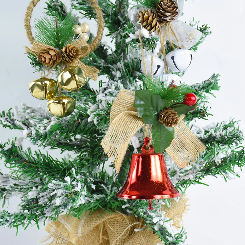 

Christmas Bells Iron Pendant Merry Christmas Tree Hanging Ornament Metal Jingle Bell Xmas Home Decor Accessories New Year Supply
