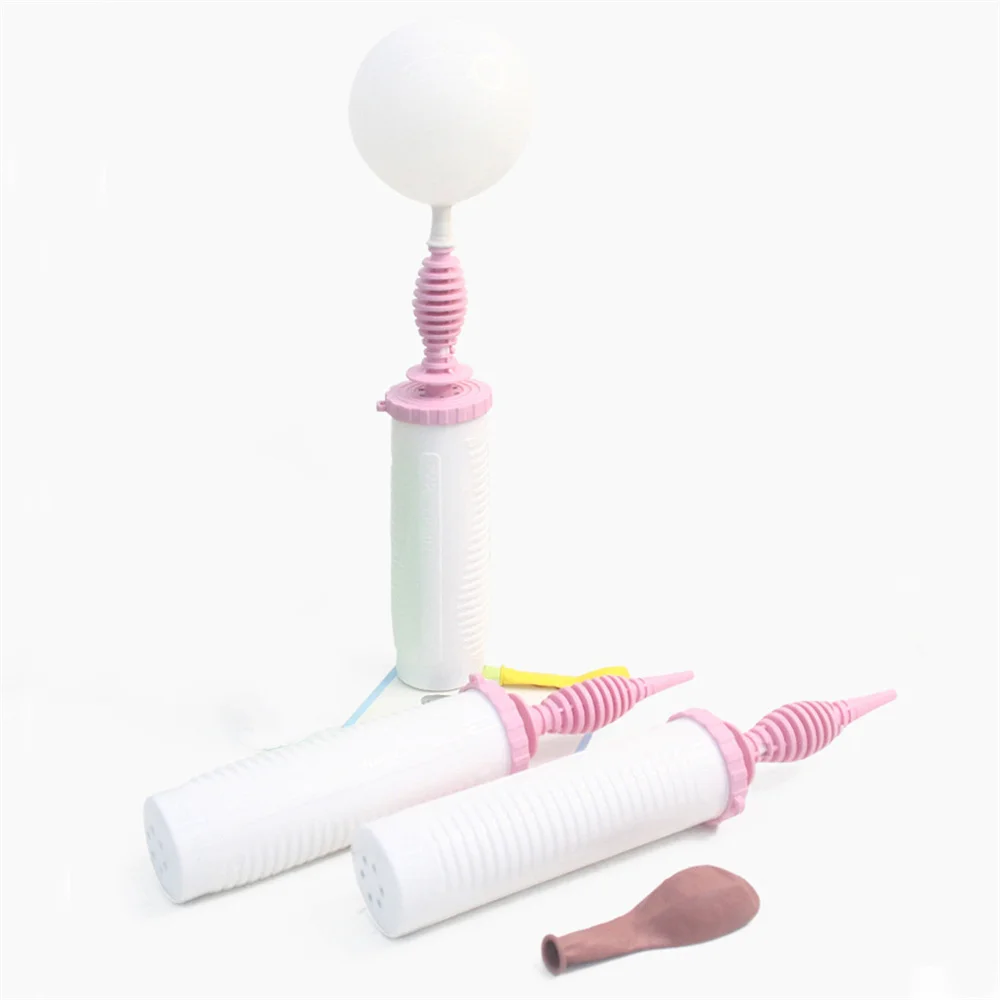 1pc Plastic Balloon Inflator, Modern Pink Manual Balloon Pump For Party