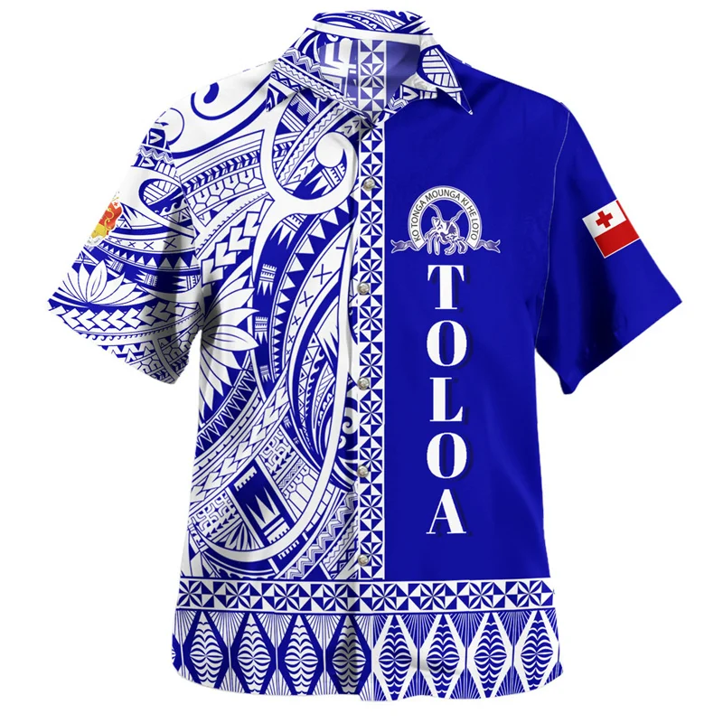 

3D The Kingdom Of Tonga National Flag Printing Shirts Tonga Emblem Coat Of Arm Graphic Short Shirts Men Harajuku Shirts Clothing