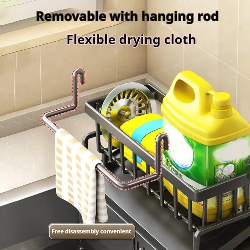 Sponge rack Kitchen drain rack ABS material sink rag countertop rag dishwashing sponge drain scouring arrangement