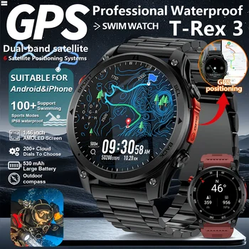 Nuovo Smartwatch GPS 2026 per Affari con Display AMOLED HD da 1,43 Pollici, Bluetooth, Impermeabile, per Nuoto e Sport, Regalo Recente per Uomini