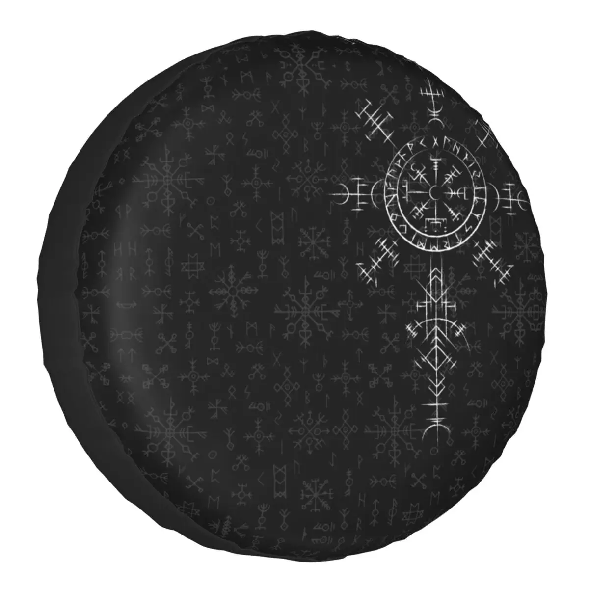 Фото Чехол для Jeep Vikings Valhalla, чехол с компасом Vegvisir для запасных колес, Аксессуары для автомобилей 14, 15, 16, 17 дюймов №1