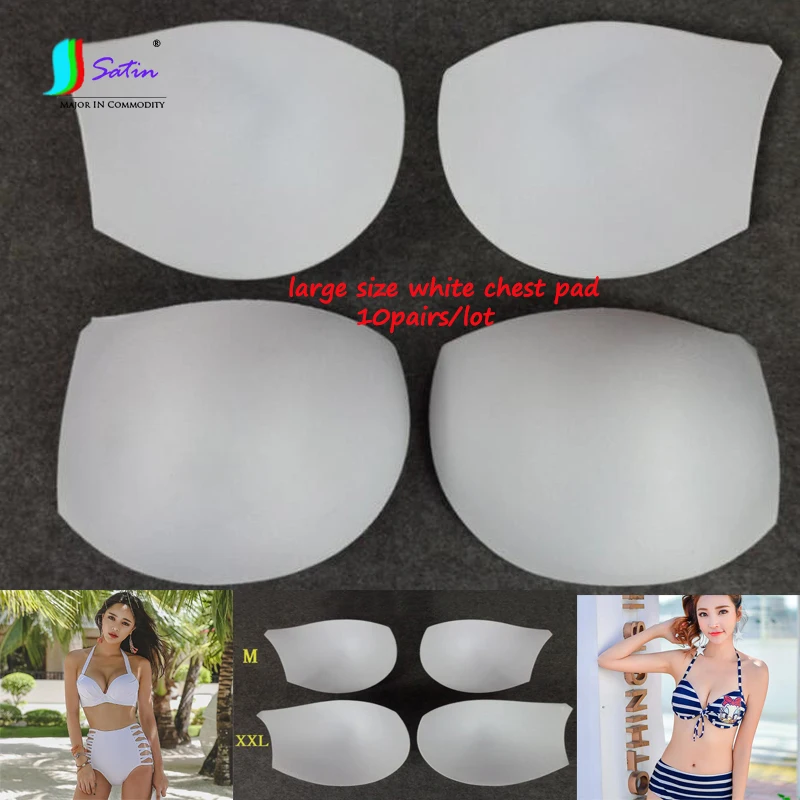 50pairs White Sewing In Bra Cups Soft Thin Foam Bra Pads For