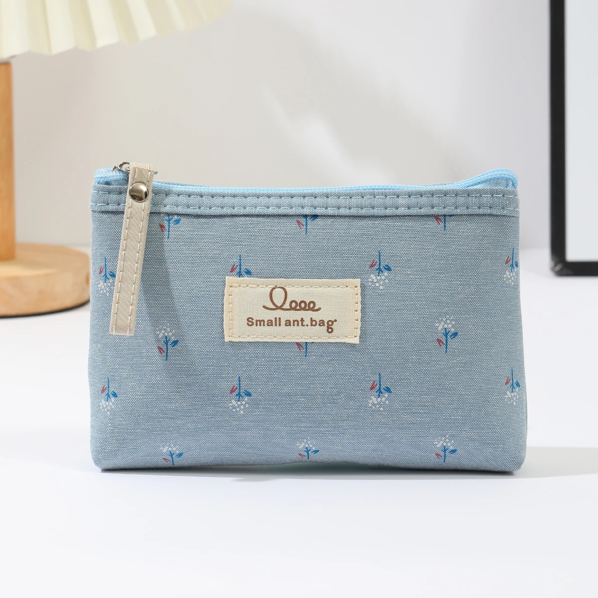 Instagram Style Canvas Makeup Bag Printed Women's Portable Student Pencil Case Travel Storage Toiletries Bag