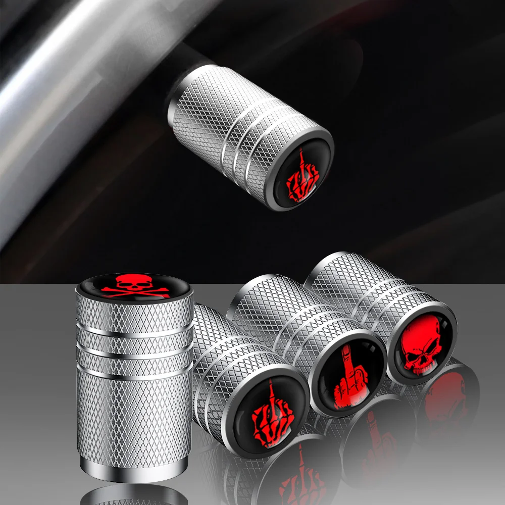 4Pcs/Lot Tire Stem Valve Caps Aluminum Car Dustproof Caps Tire Wheel Stem Air Valve Caps for Cars Bike Motorcycle