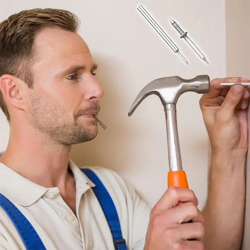 걸레받이 양면 스커트 손톱, 녹 방지 심리스 손톱, 홈 데코, 다기능 스커트 손톱, 100 개