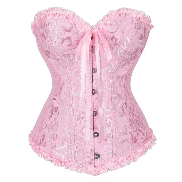 Corset Overbust Vintage pour Femme, Bustier Désossé à Lacets, Vêtement Amincissant, Style Victorien 1