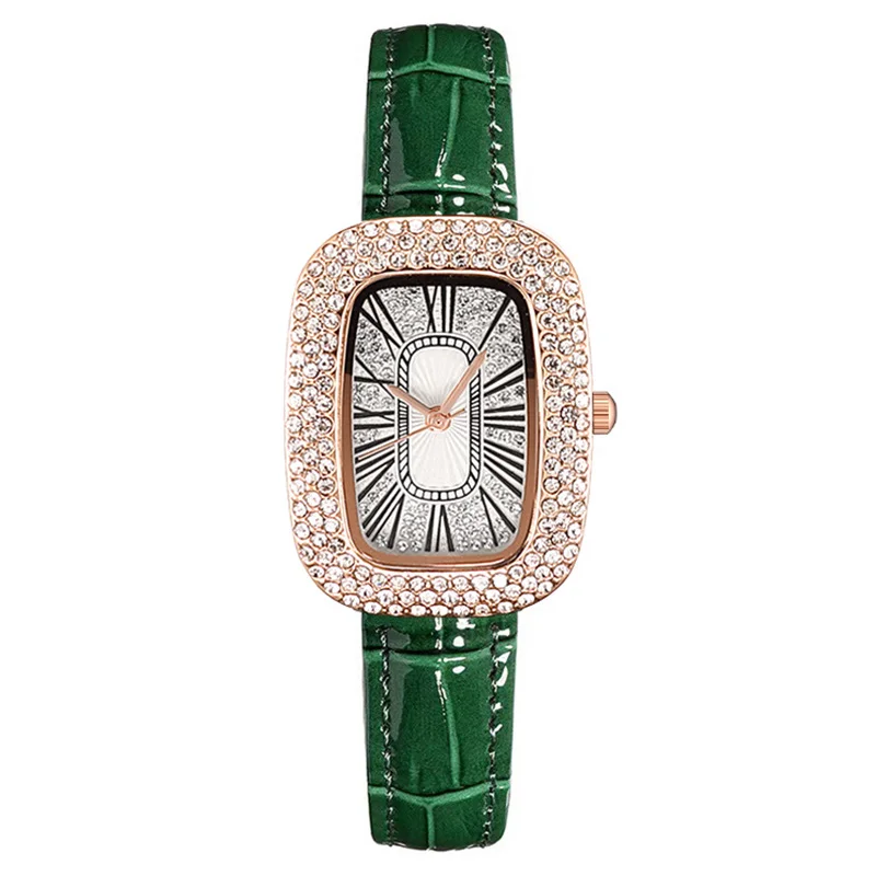 

Rhinestone Women's Watches Full Drill Quartz Wristwatches Luxury Watches Leather Strap Clock Reloj Para Mujer Relogios Feminino