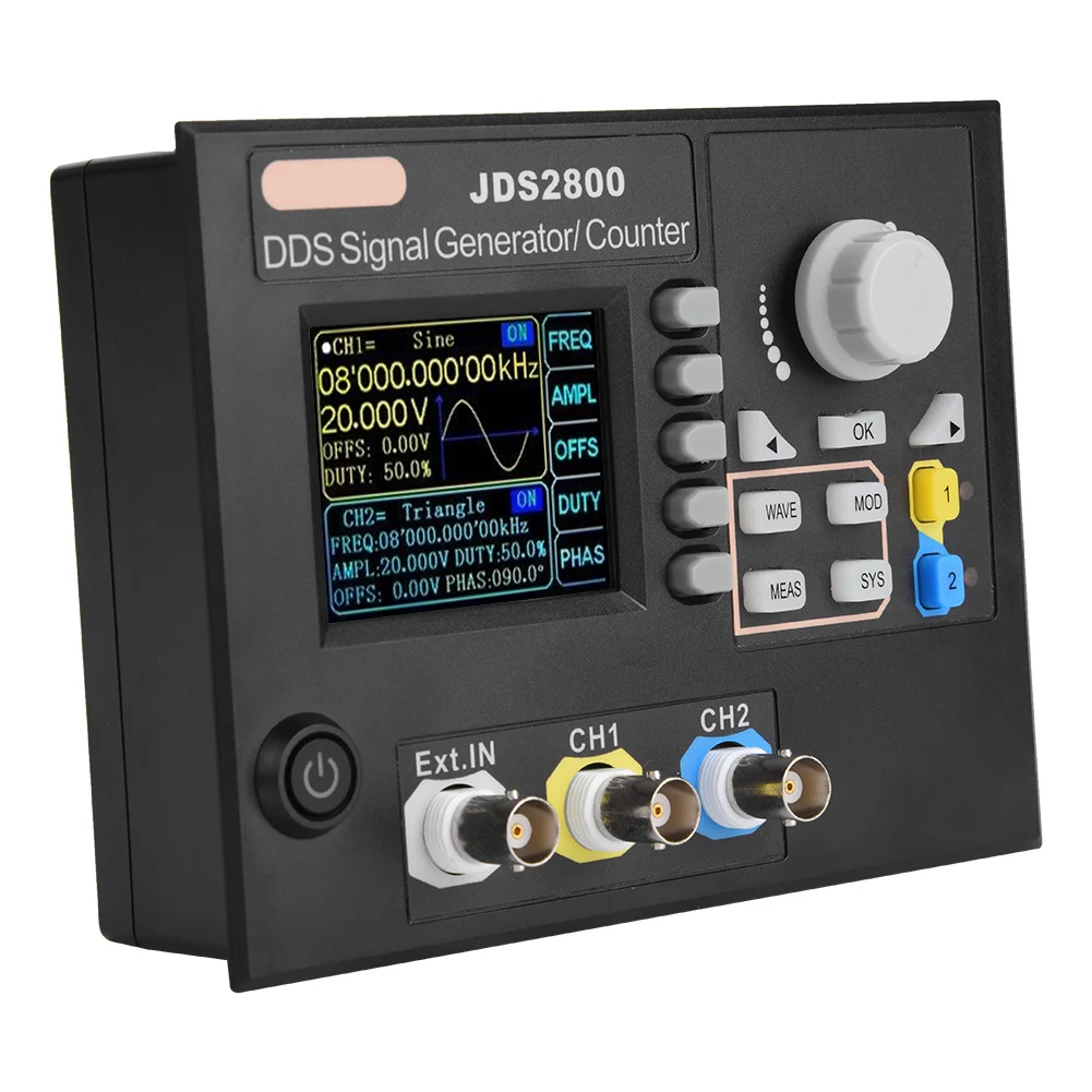 JDS2800 Signal Generator 60MHz Dual channel DDS Function Arbitrary Waveform Signal Generator Software AC100-240V