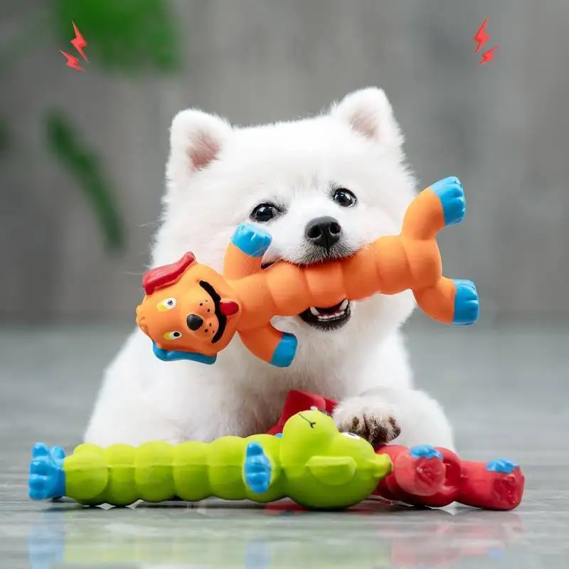 Pet Play Chew Toys Animal Shape Latex Squeaky Sound Dog Toys Cleaning Teeth Toy Pets Supplies Puppy Medium Large Dog Accessories 5