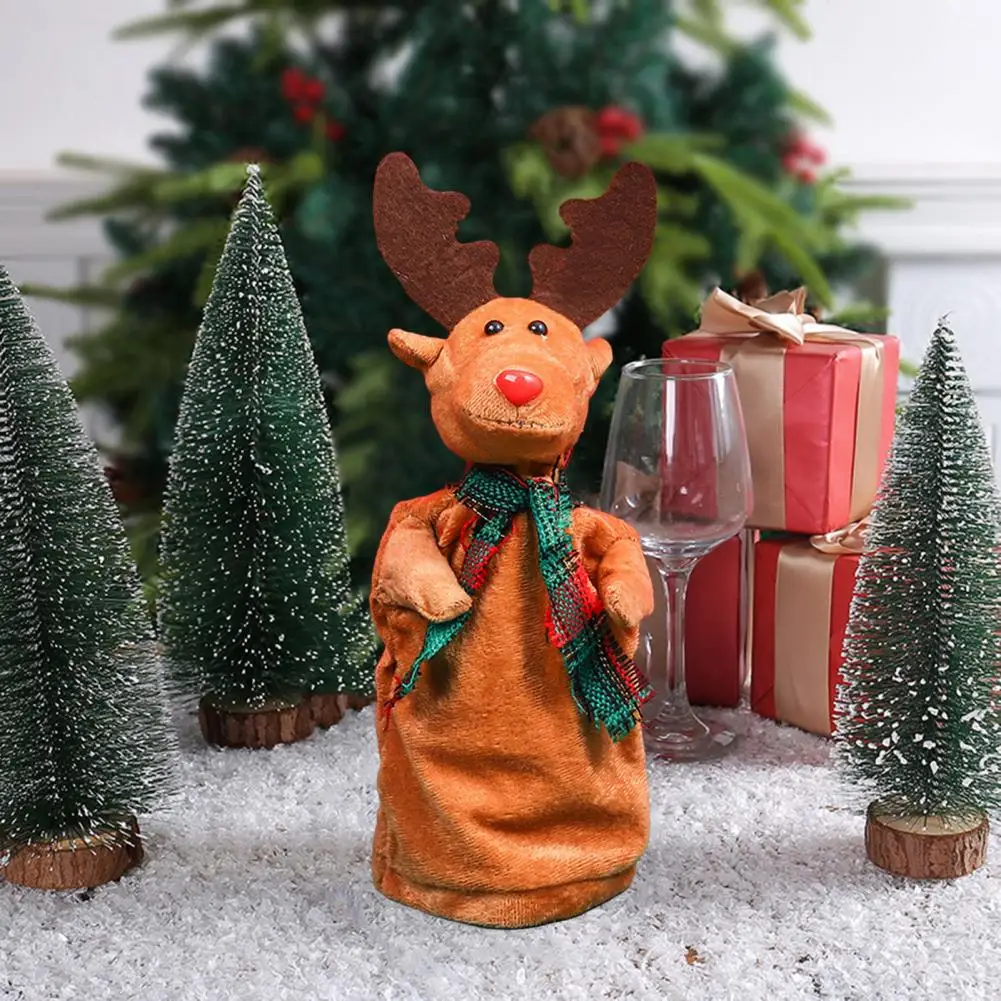 Electric Rotatable Christmas Elk Toy Swinging Singing Dancing Xmas Reindeer Deer Ornament Kids Family Friends Holiday Gift
