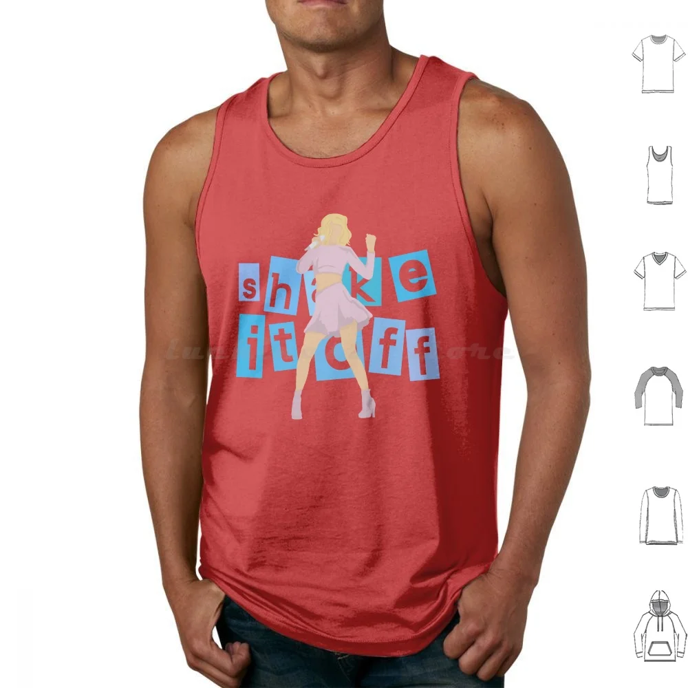 Camiseta sin mangas Shake It Off Estampado Algodón Reputation Letras 1989 Swift Taylor Ts7 Speak Now Lover Fearless Me Reputation Red