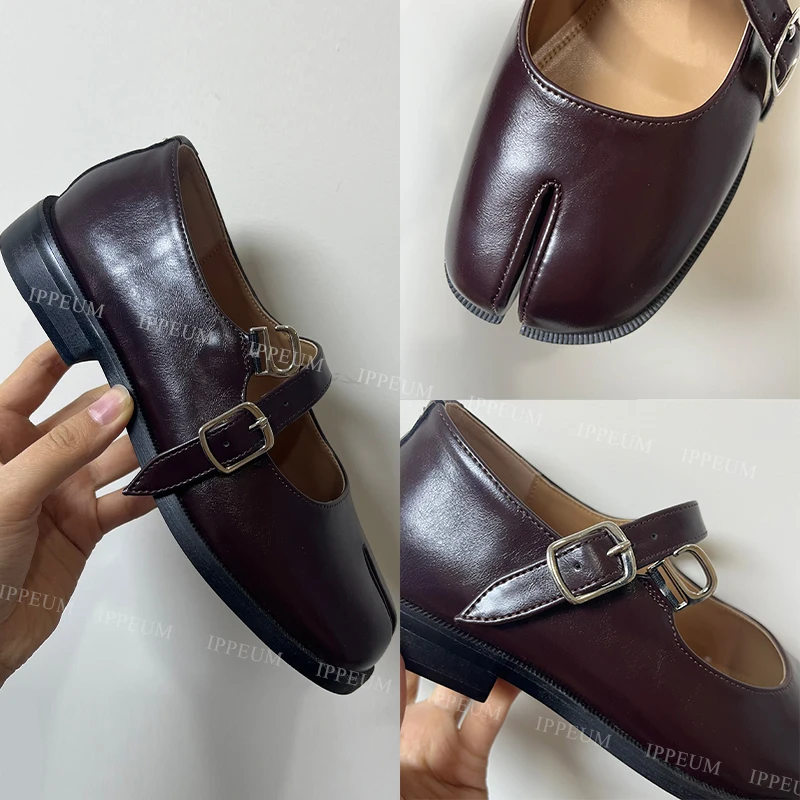 Women Shoes Tabi Flats Split Toe Plus Size