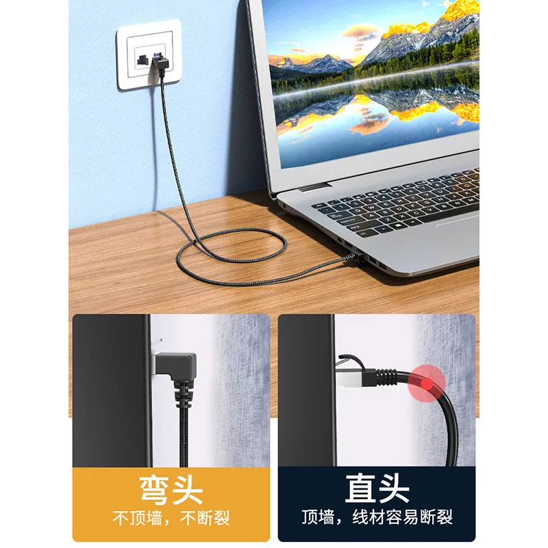 Nylon Cat6a Cabo de Patch Ethernet Ultra Fino 0.16 Polegada Alta Velocidade Cat Rj45 Fino Flexível e Leve para pc Mac - Imagem 6