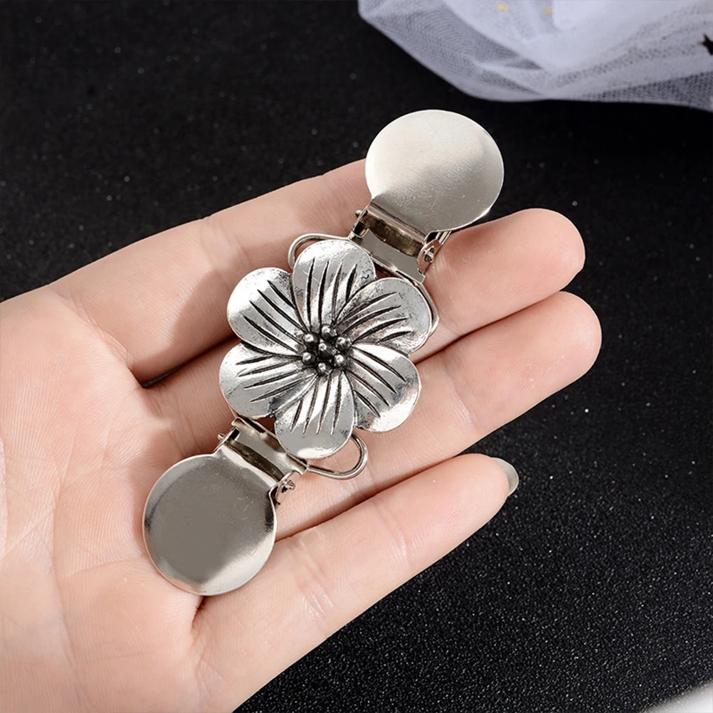 칼라 클립 합금 케이프 가디건 의류 액세서리 실버 스카프 홀더 여성용 웨딩 파티 의상 장식 패션