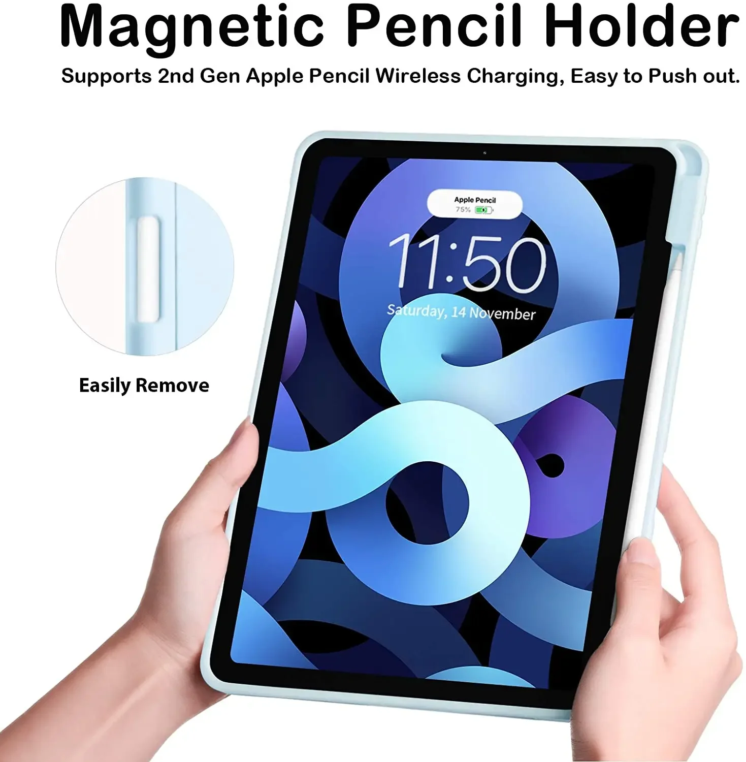 Capa de Lápis de Carregamento Estojo Ímã para Ipad Pro 11 2023 m2 2023 2023 ar 2023 10 109 - Imagem 6