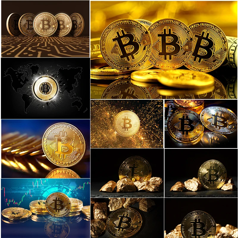 

Bitcoin Wall Art Canvas Painting Picture Inspirationnal Prints Poster Modular Home Decoration Modern Bedroom Livingroom No Frame