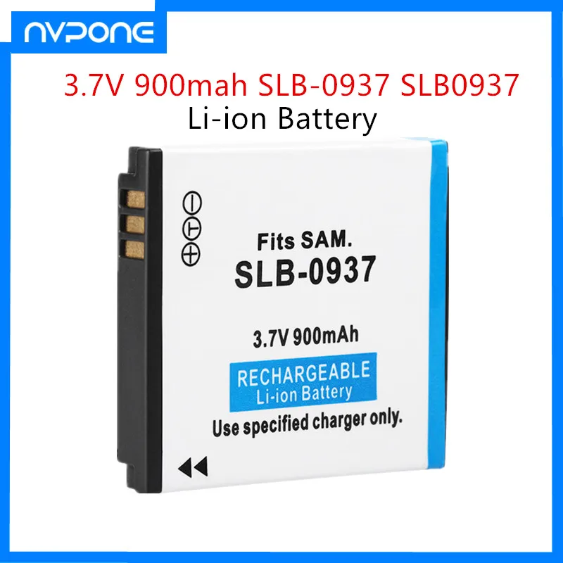 3.7V 900Mah Slb-0937 Slb0937 Li-Ion Batteria Per Samsung Slb-0937 Cl5 Cl50 I8 L730 L830 Nv4 Nv33 Pl10 St10 Fotocamera Bateria