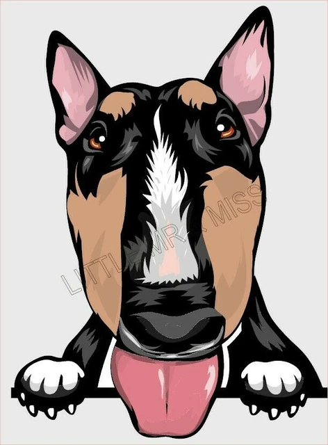 Just Bully English Bull Terrier Cartoon Dog - English Bull Terrier -  Sticker