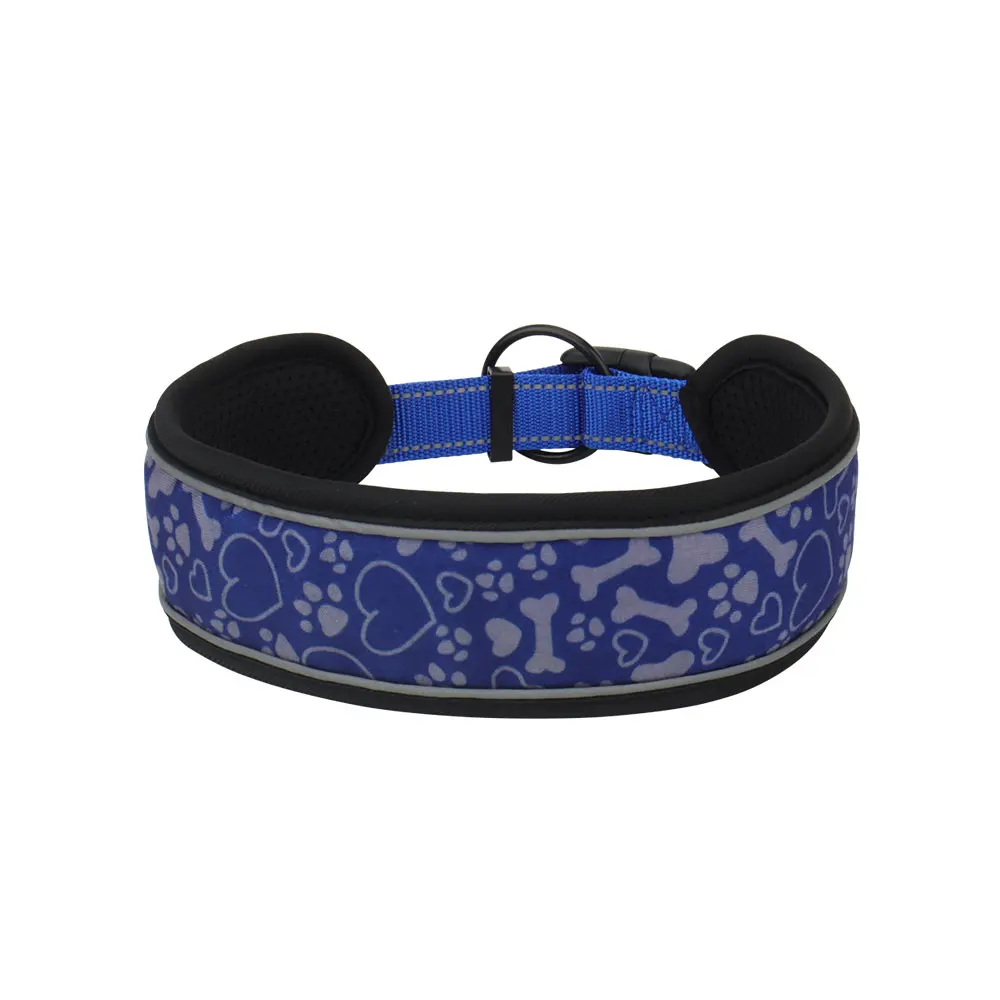 Comfortable Reflective Adjustable Dog Collar - Soft, Durable, and Thickened for Medium to Large Dogs