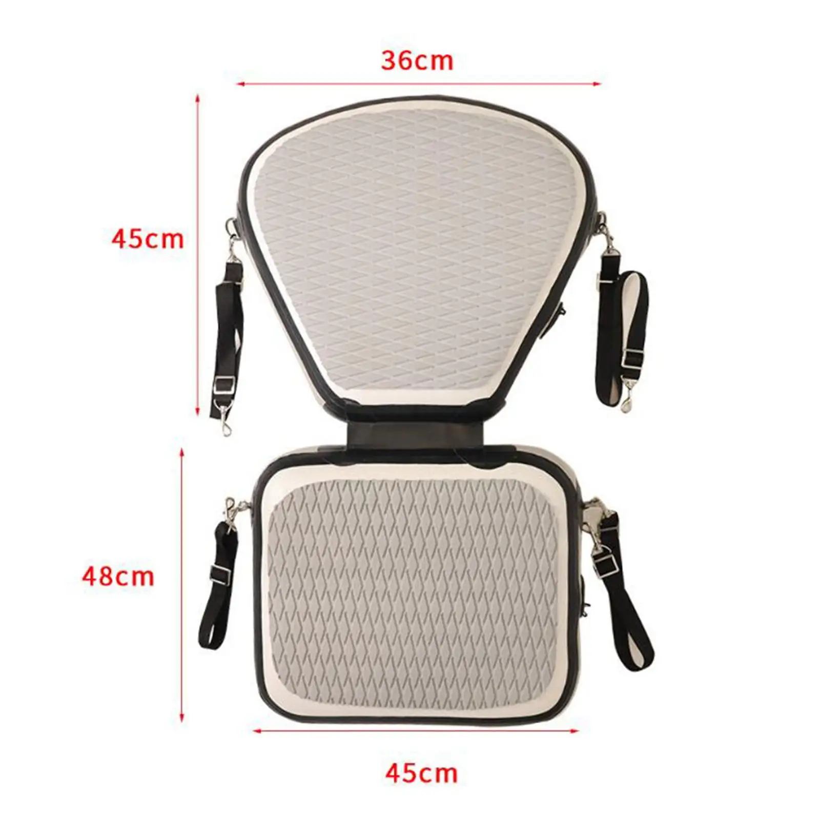 Kayak Boat Seat Easy to Install Adjustable Straps Backrest Air Cushion for