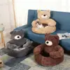 NEW Semi-Enclosed Bear Pet Dog Bed Ultra Soft Cat Bed Detachable Plush Puppy Bed Winter Warm Sleeping Bed Mat Pet Product 4