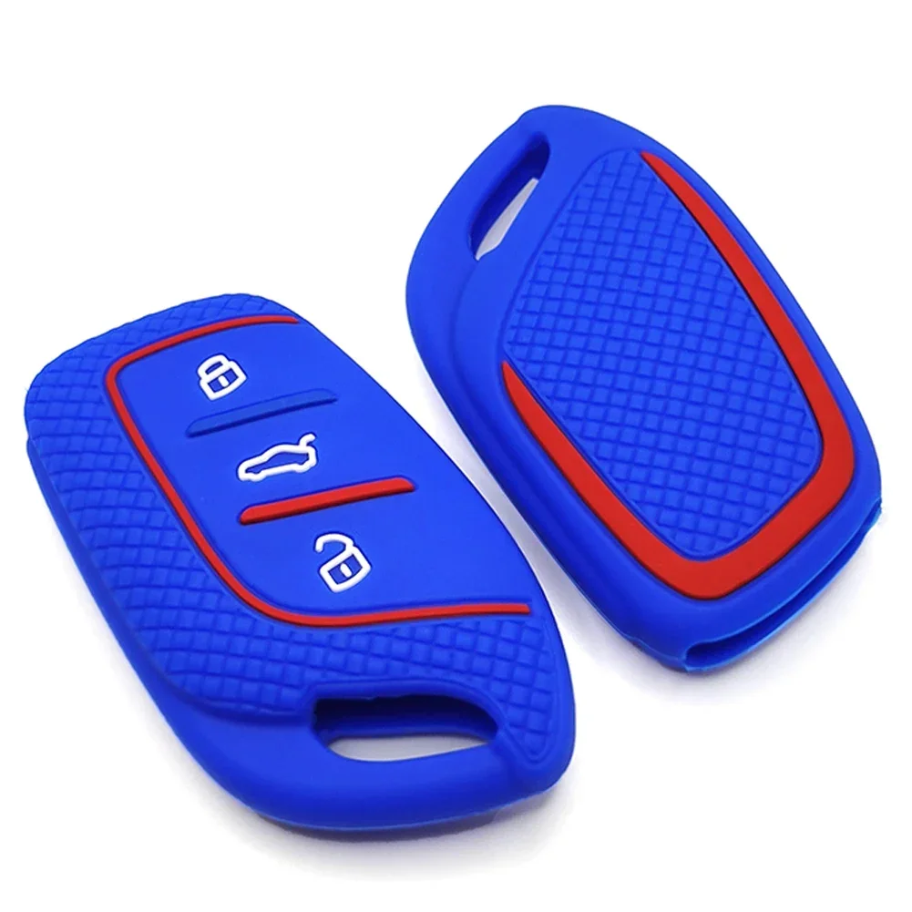 Premium Silicone 3-Button Key Fob Cover with Keychain - Durable Protection in Stylish Design