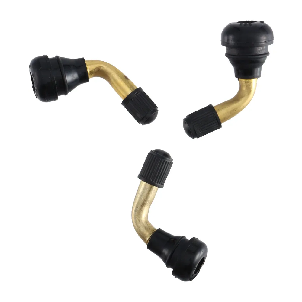 Motorcycle tubeless bent tire valve stem brass 90 degree PVR50 60 70