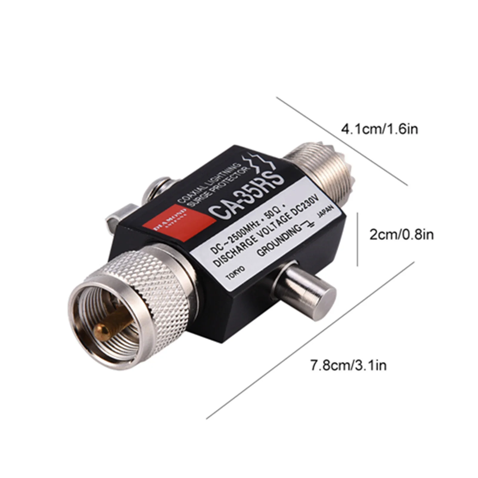 CA-35RS Coaxial Protector Arrester Male to Female UHF Connector coaxial protector arrester surge protector