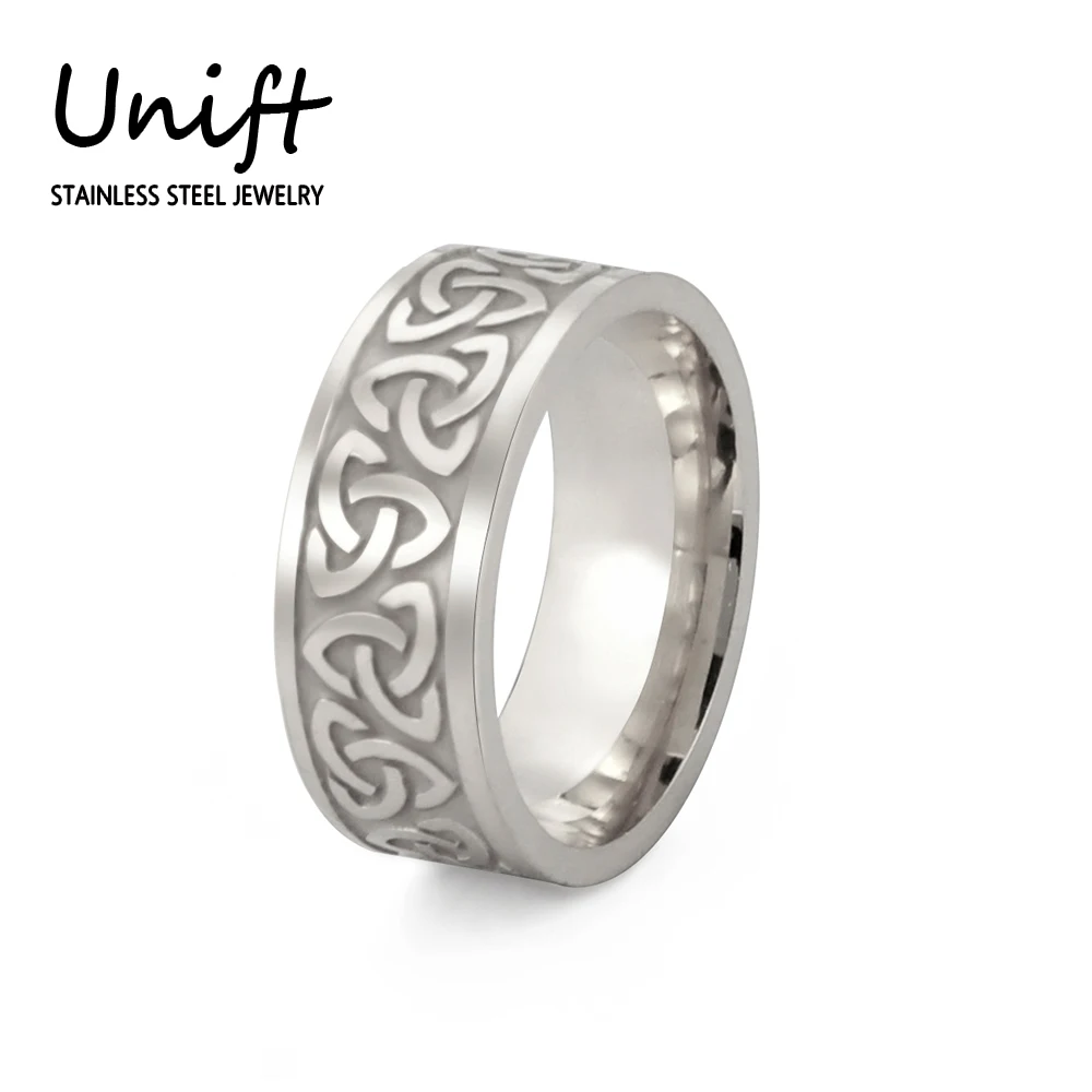 4Pcs Stainless Steel Signet Biker Rings Set Retro Vintage