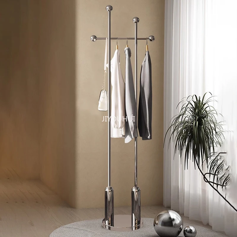 

Saving Nordic Clothes Rack Stainless Steel Entryway Aesthetic Designer Clothes Hanger Minimalist Garment Perchero Home Furniture