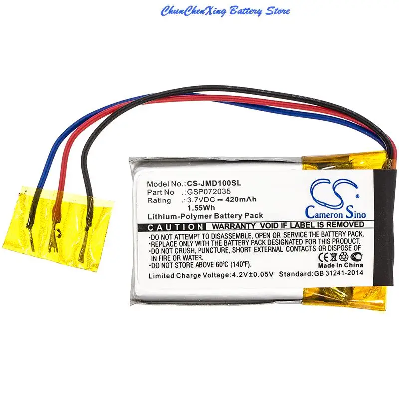 

GreenBattery420mAh Battery GSP072035 for JBL GO FF, JBL Go, JBLGOBLK