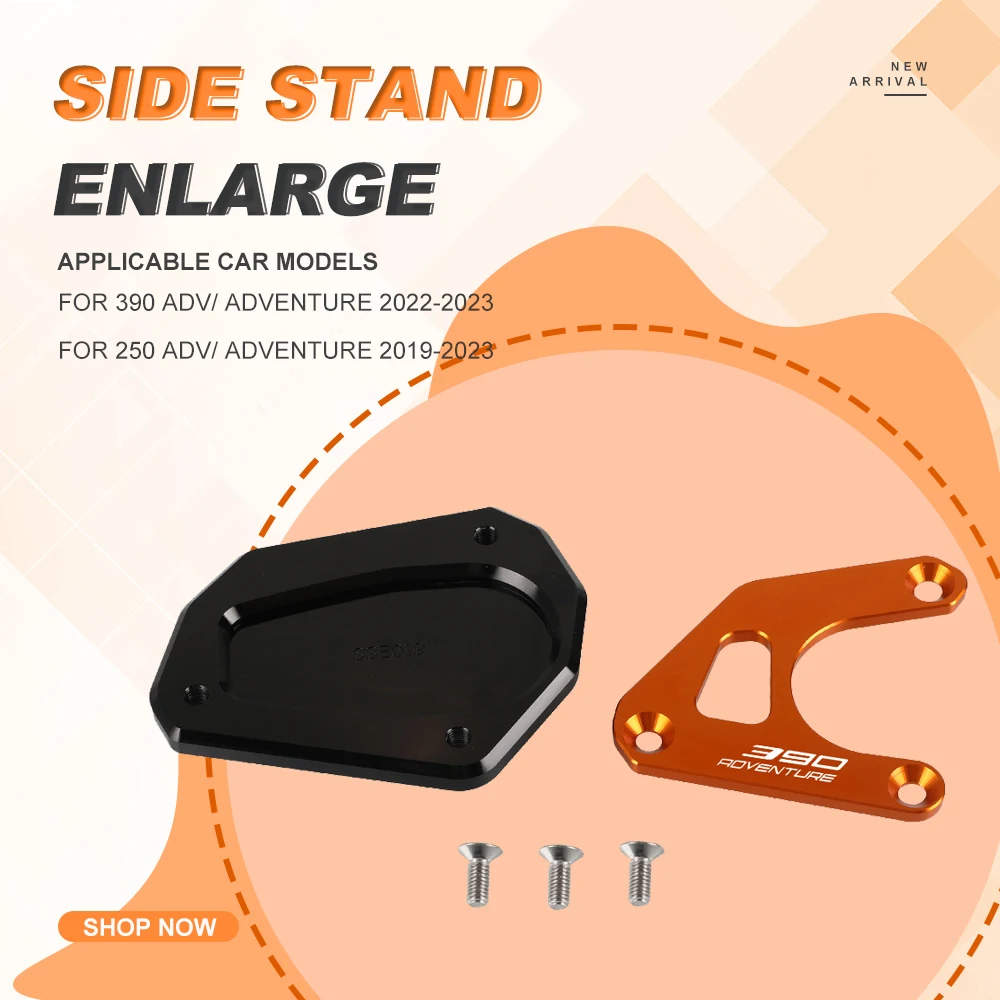 

FOR 390 ADVENTURE 250 ADV 2019 2020-2023 Kickstand Foot Extension Pad Support Plate Side Stand Enlarge Motorcycle Accessories
