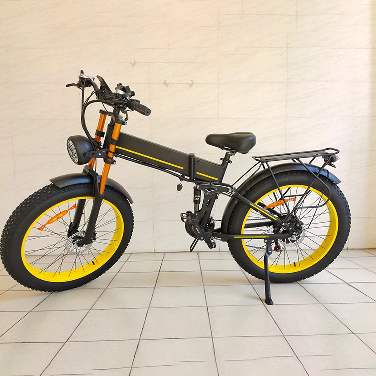 High Quality 26 Inch Electric Folding Bike With Bafang Motor Shimano 21 Speed Fat Off Road Tyre With Rear Carrier Hezzo himo c30s max electric bicycle 26 inch 250w motor max speed 25km h 36v 10ah battery shimano 18 speed ipx7 waterproof max range 75km max load 100kg road racing eletric bike grey