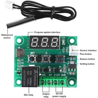 W1209 with Case 12V DC Digital Temperature Controller Board Micro Digital Thermostat Electronic Temperature Temp Control Module 2