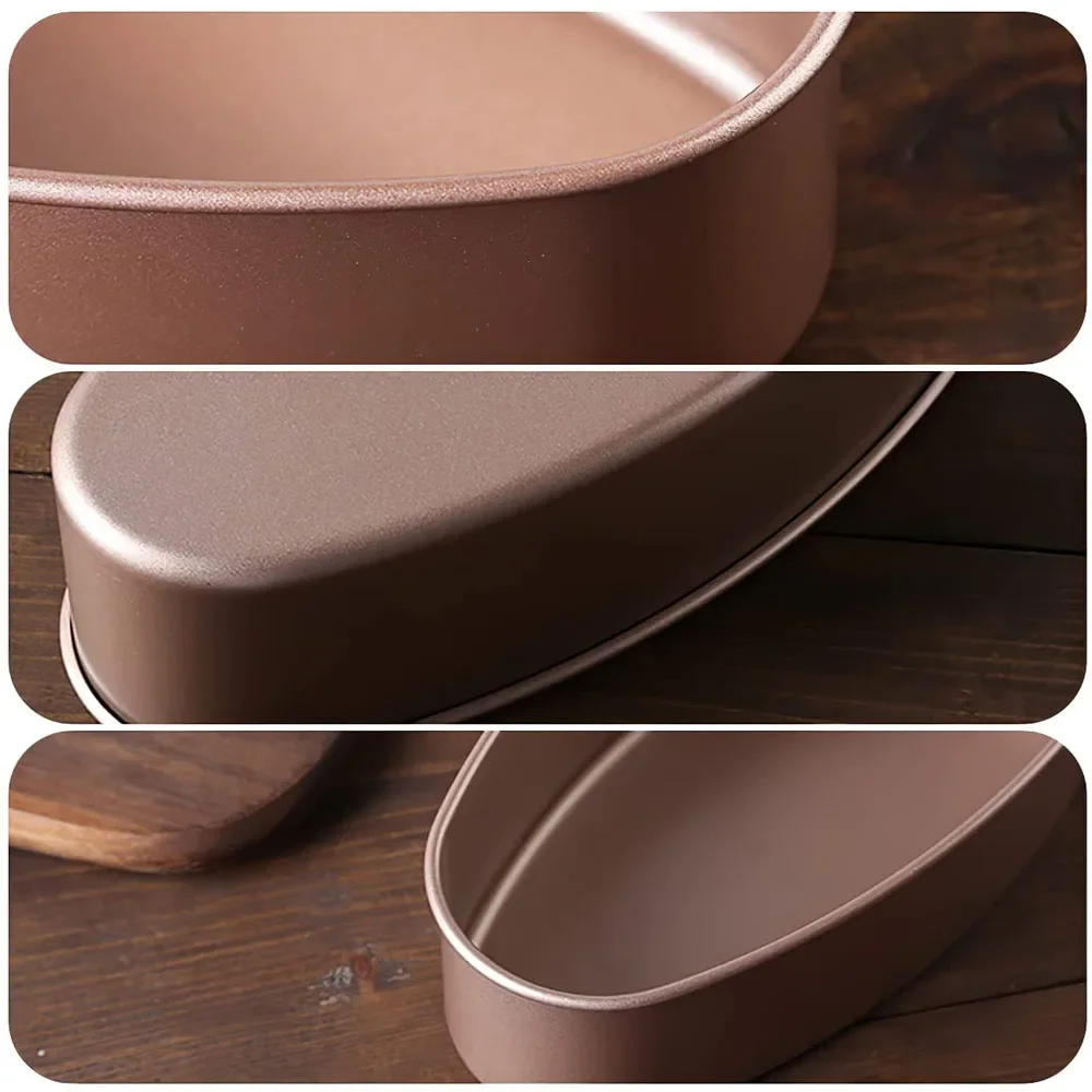 Baking Tools 23CM Oval Nonstick Pans Carbon Steel Cake Mold Cheesecake Bread Loaf Pan Baking Mould Pie Tin Tray