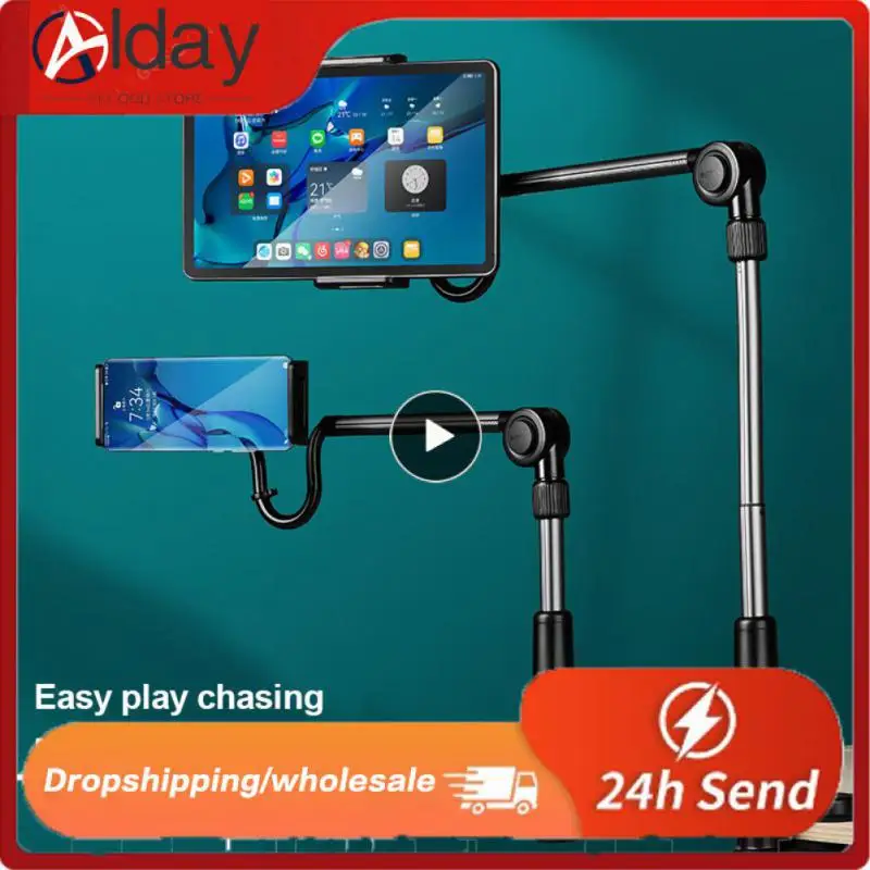 

Long Arm Table Stand Holder Aluminum Lazy Tablet Phone Holder Universal Desktop Phone Clip Bedside Stand for iPad Samaung