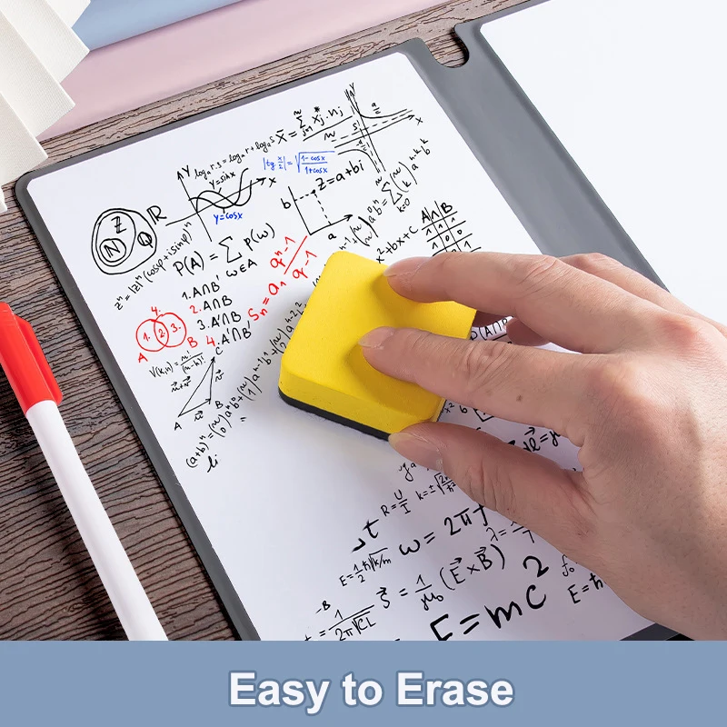A4/A5 Whiteboard Notebook Set With Markers Small Whiteboard Eraser Cloth Portable Leather Reusable