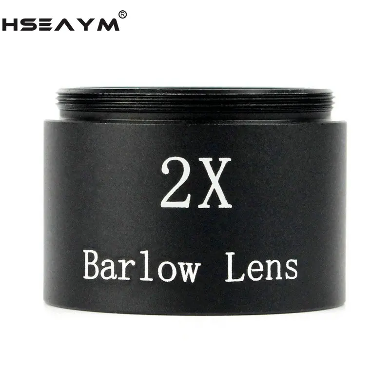 

HSEAYM 2X Extenders 1.25"/31.7mm Barlow Lens Pure Optical Glass Lens Broadband Coating for Telescope Eyepiece Ocular